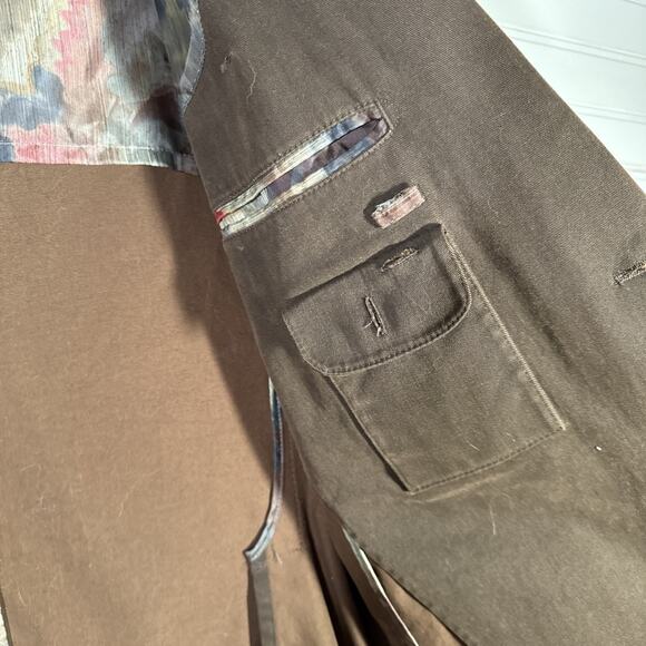 Kroon Blazer Mens 40R Brown Corduroy Matthews Wash 2 Button Sport Coat Jacket - Picture 5 of 10